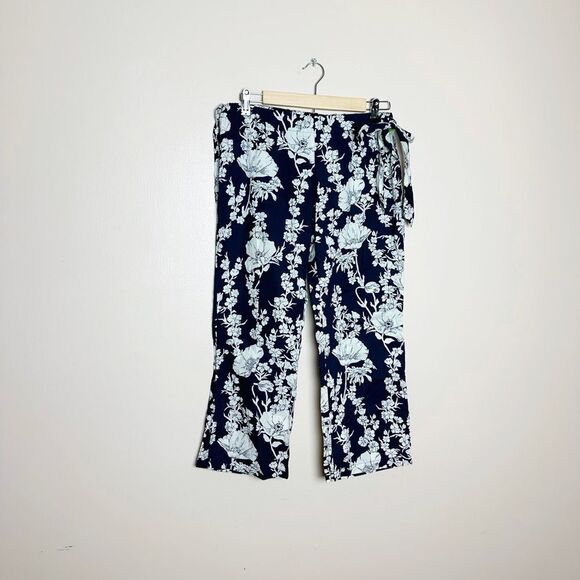 CLEARANCE! J. Crew Floral Tie-Waist Cropped Pants Size S EUC - Picture 1 of 5